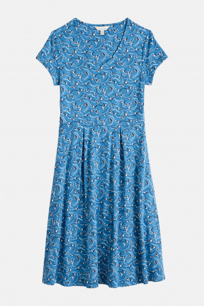 Seasalt Cornwall Kleid Pier View Damen Blau Vögel Maritim