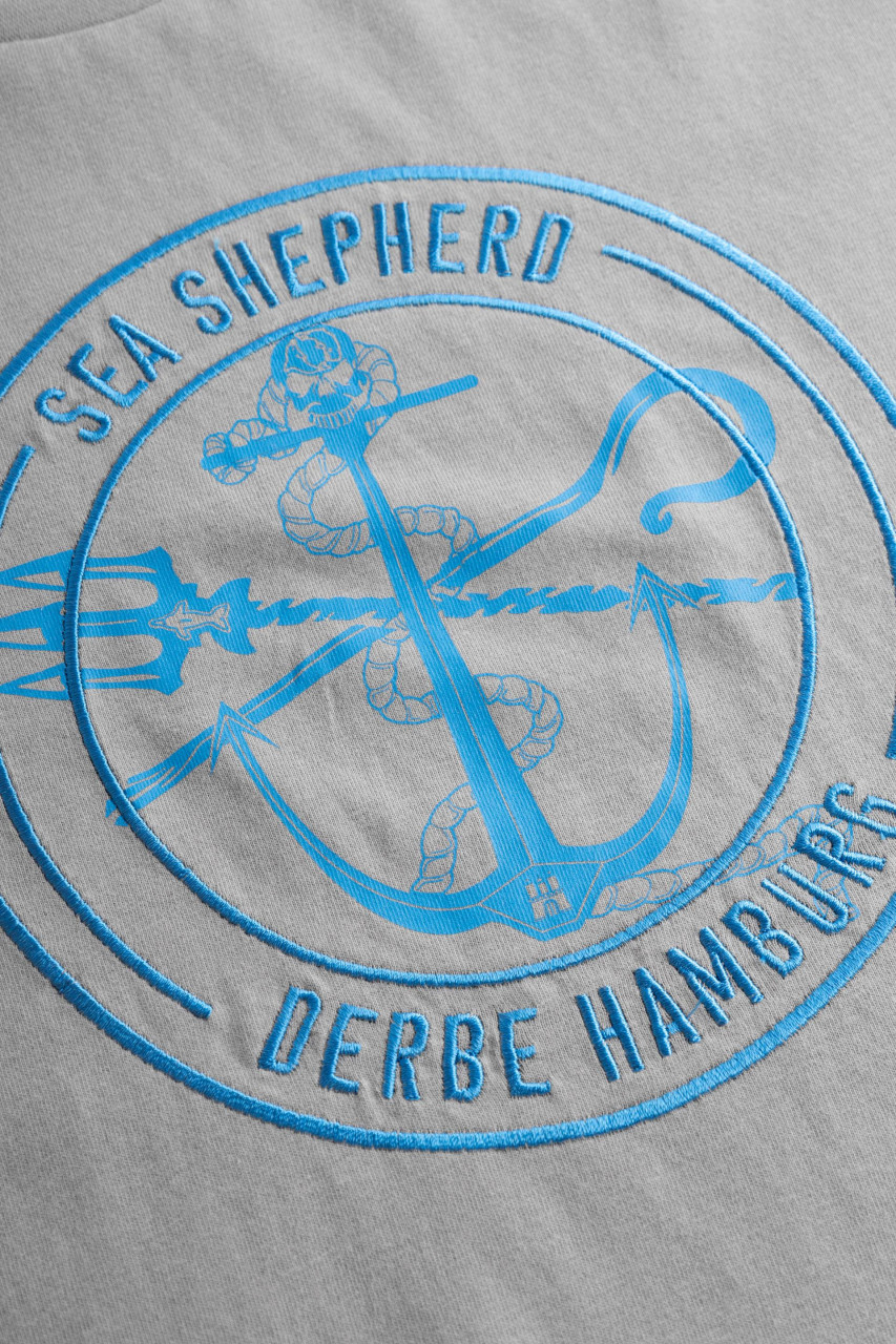 Derbe Barbe Sea Shepherd Gots Organic Damen Shirt Grey Melange Grau