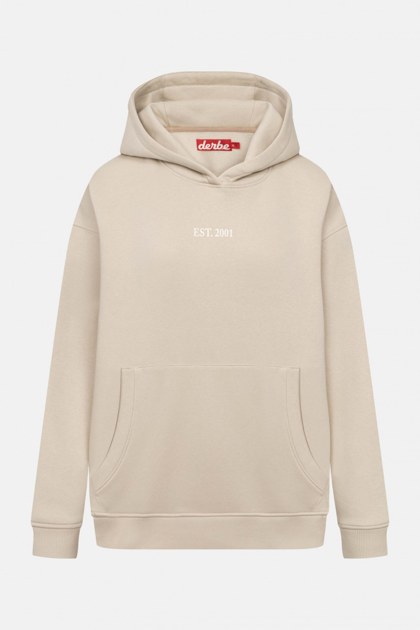 Derbe Hoodie Moin X Damen Beige Kapuzenpullover