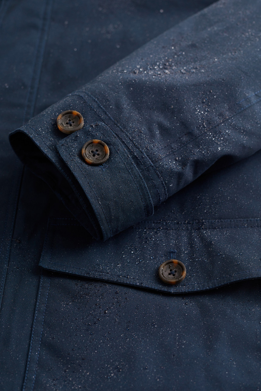 Seasalt Cornwall Regenjacke Tidesman Coat Herren Blau Navy Parka Wintermantel