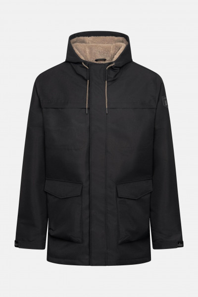 Derbe Winter Regenjacke Phoebholm Dog Herren Schwarz Warm Gefüttert