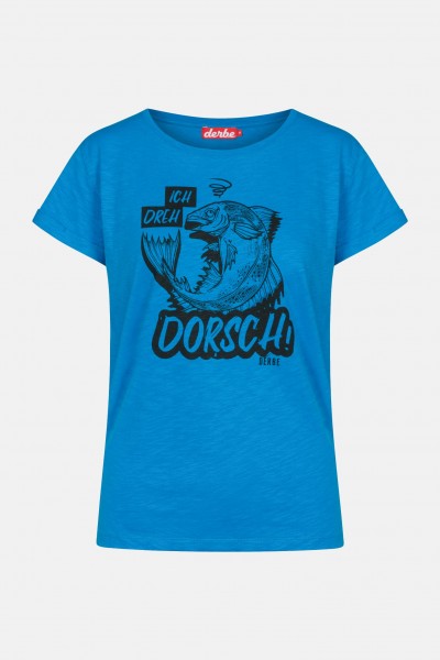 kk Derbe Dorsch Damen T-Shirt Swedish Blue Blau Derbe Dorsch Damen T-Shirt Swedish Blue Blau
