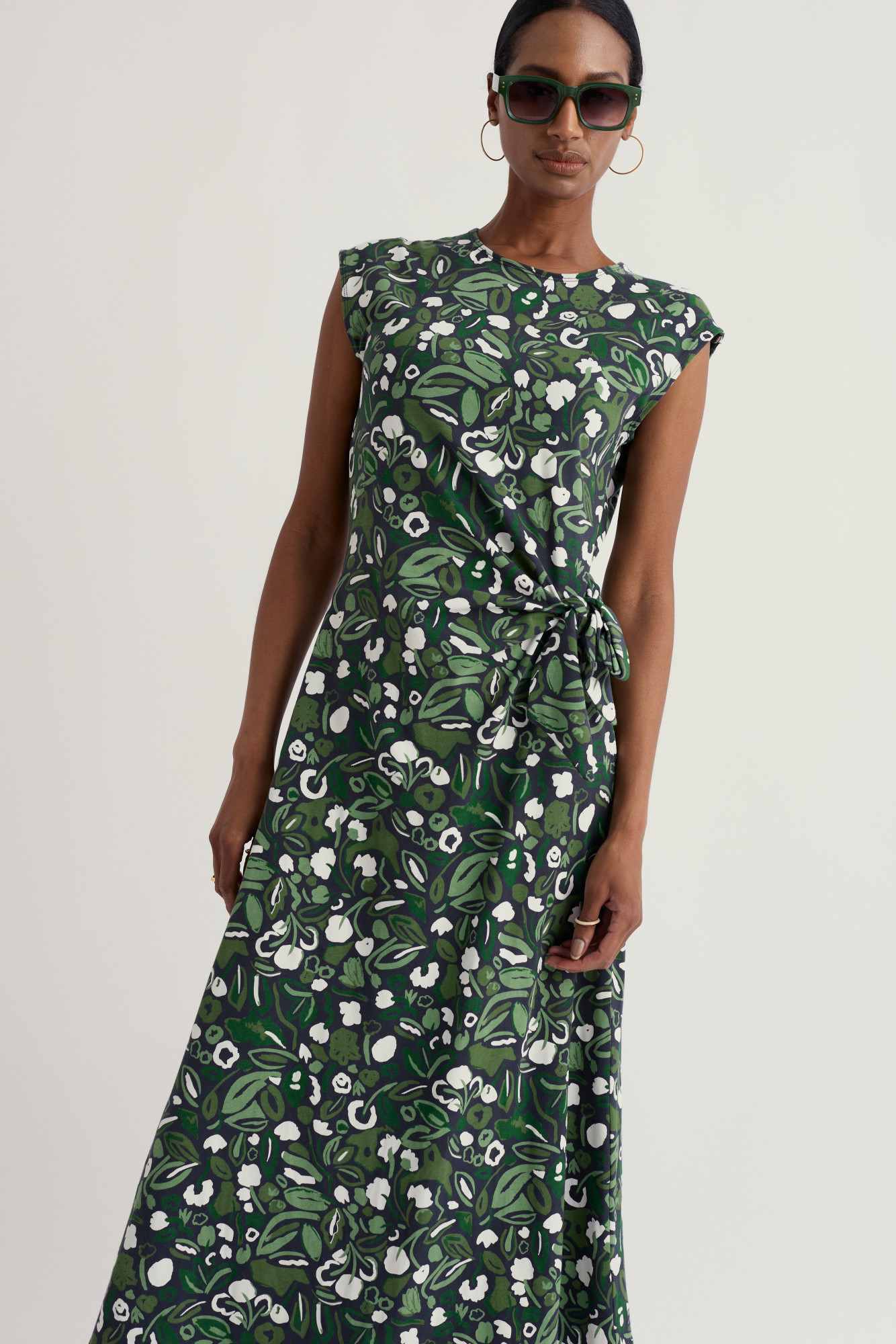 Seasalt Cornwall Fettling Damen Kleid Oliv Grün Weiß Blau Blumen