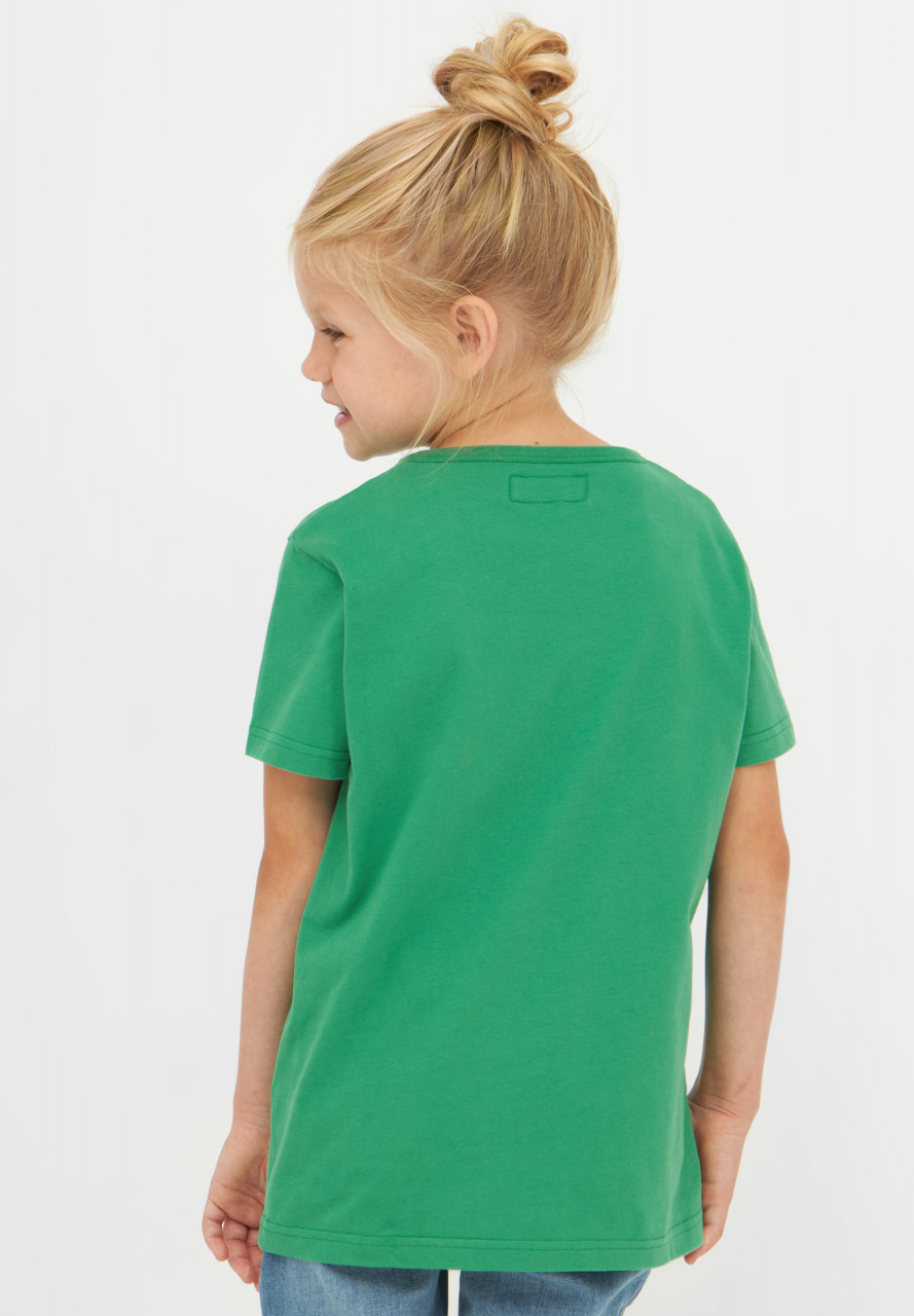 Derbe Kinder T-Shirt Langer Hals Grün