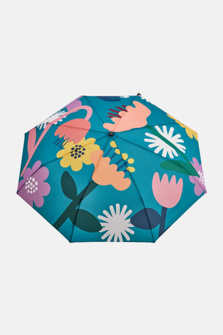 Original Duckhead Regenschirm Bloom Petrol Türkis Rosa Lila Gelb Blumen