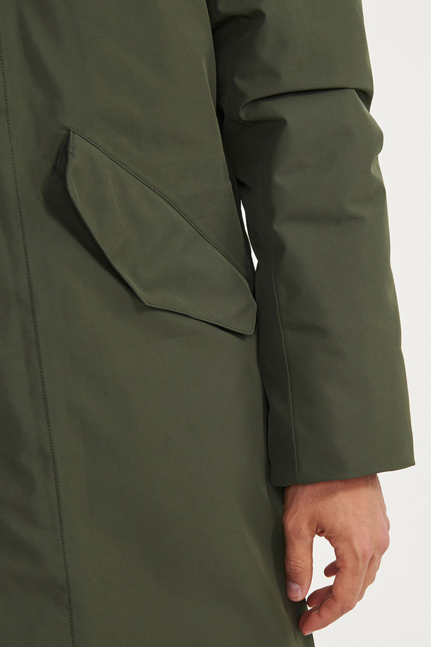 Aigle Winterjacke Herren Oliv Grün Parka 2-lagig