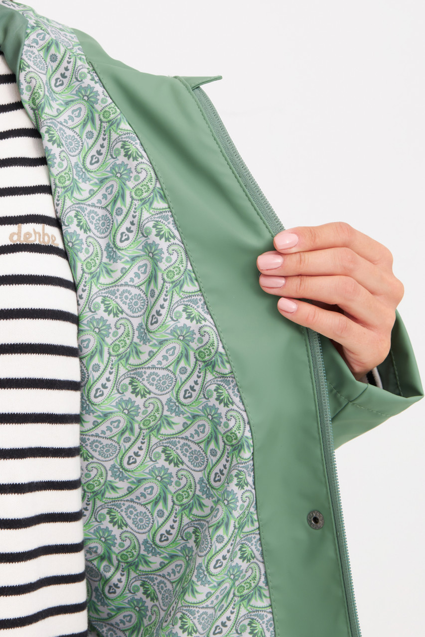 Derbe Regenjacke Friese Traveby Paisley Damen Grün