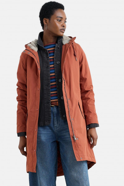 Seasalt Cornwall Regenjacke Plant Hunter Damen Braun Orange Hazel Winterjacke