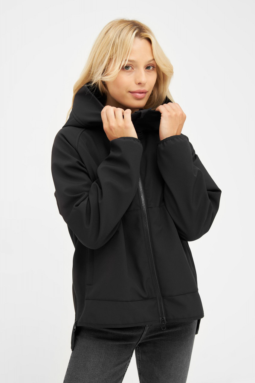 Derbe Softshelljacke Kurz Peutby Damen Schwarz
