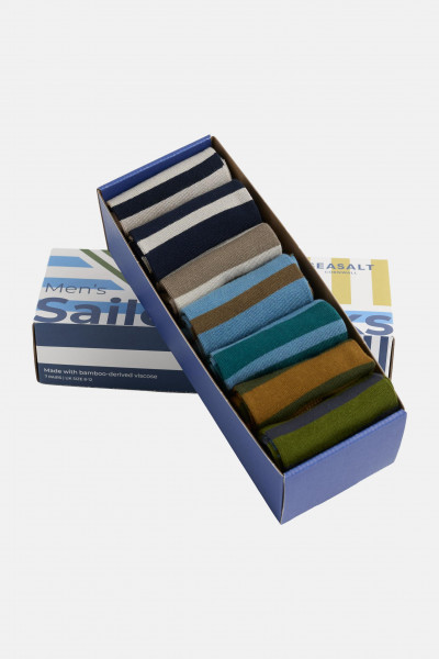 Seasalt Cornwall Socken Sailor Herren Geschenk Box Gestreift Maritim