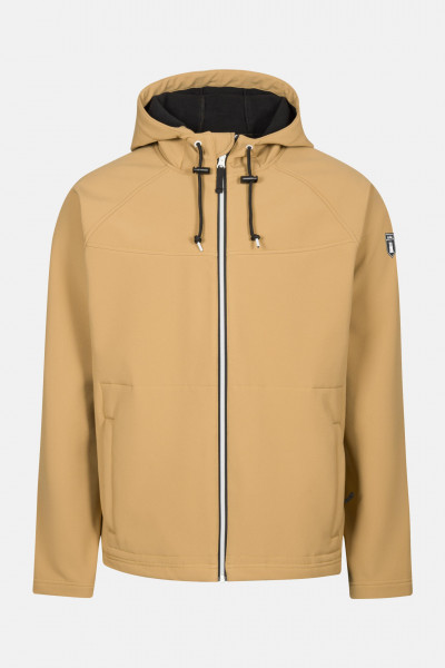 Derbe Isleby Herren Softshell Jacke Ocker Schwarz