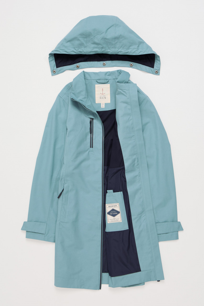 Produktbild von einer blauen Regenjacke