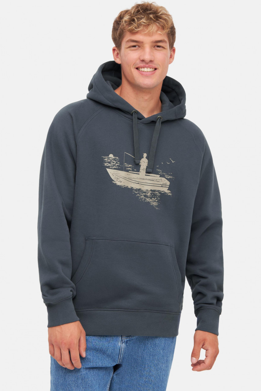 Derbe Hoodie Angler Herren Blau Pullover