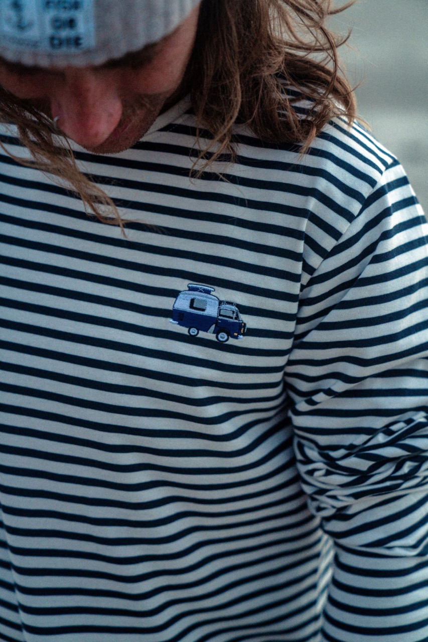LAKOR Streifenshirt Mini Ocean Camper Herren Blau Weiß Wohnmobil