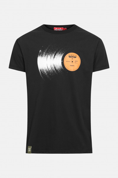 Derbe Platte Herren T-Shirt Black Schwarz Schallplatte Derbe Platte Herren T-Shirt Black Schwarz Schallplatte
