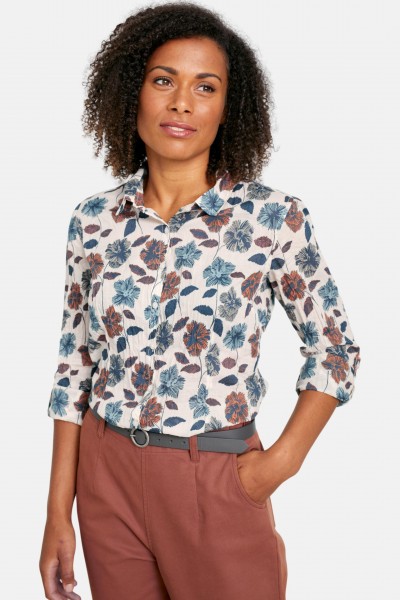 Seasalt Cornwall Larissa Shirt Sketched Flowers Cuttlefish Damen Bluse Blumen Seasalt Cornwall Larissa Shirt Sketched Flowers Cuttlefish Damen Bluse Blumen