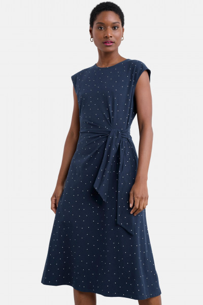 Seasalt Kleid Fettling Damen Blau Weiß Punkte Dotty Maritim