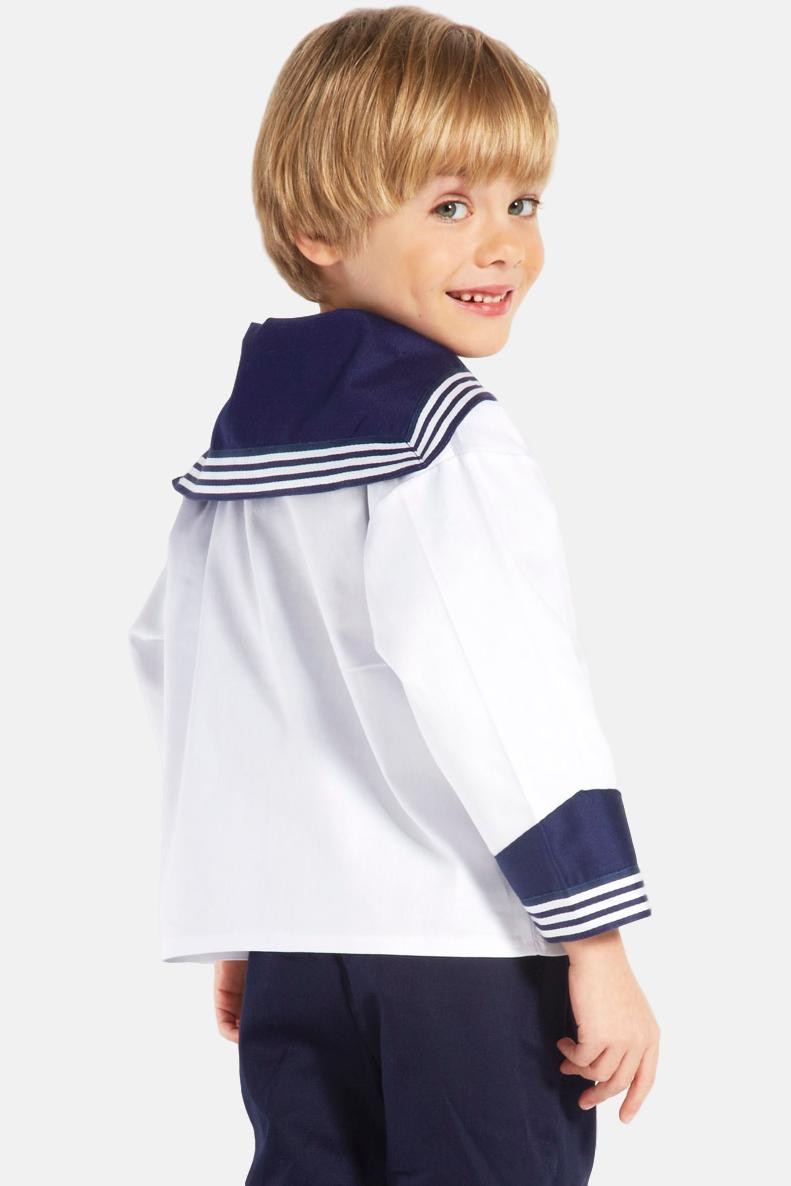 Matrosenhemd, weiß - Kinder