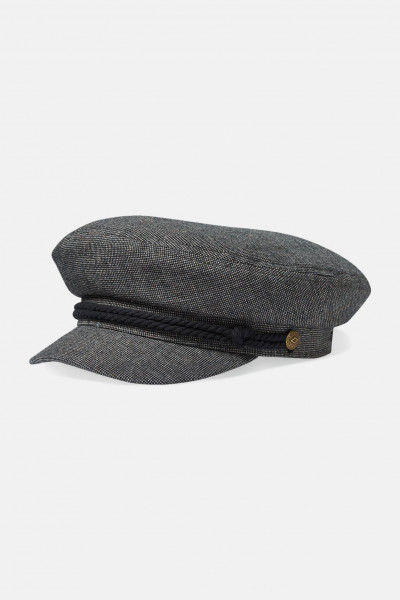 Brixton Fiddler Cap Elbsegler Grau Schwarz Tweed