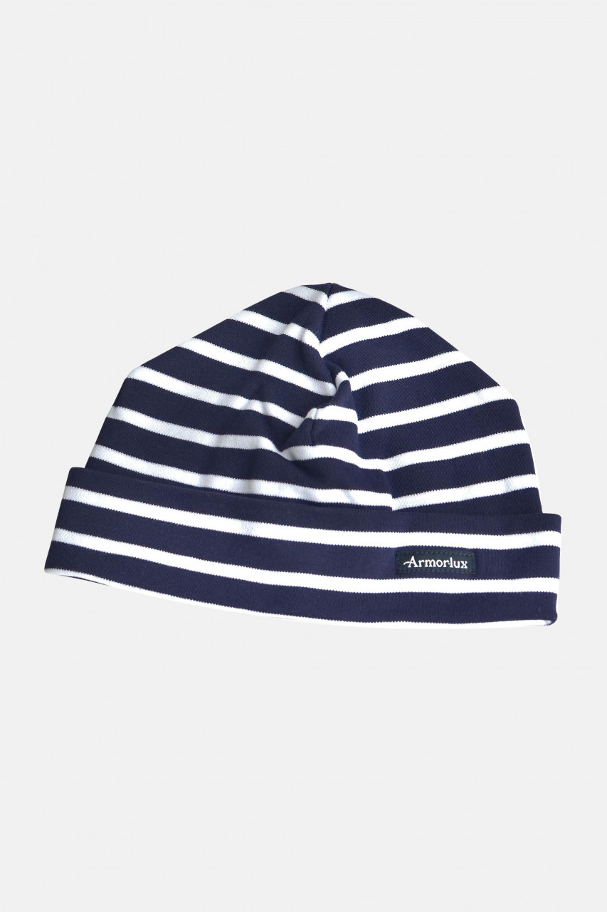 Mütze Marine Weiß Gestreift für Unisex von Armor Lux