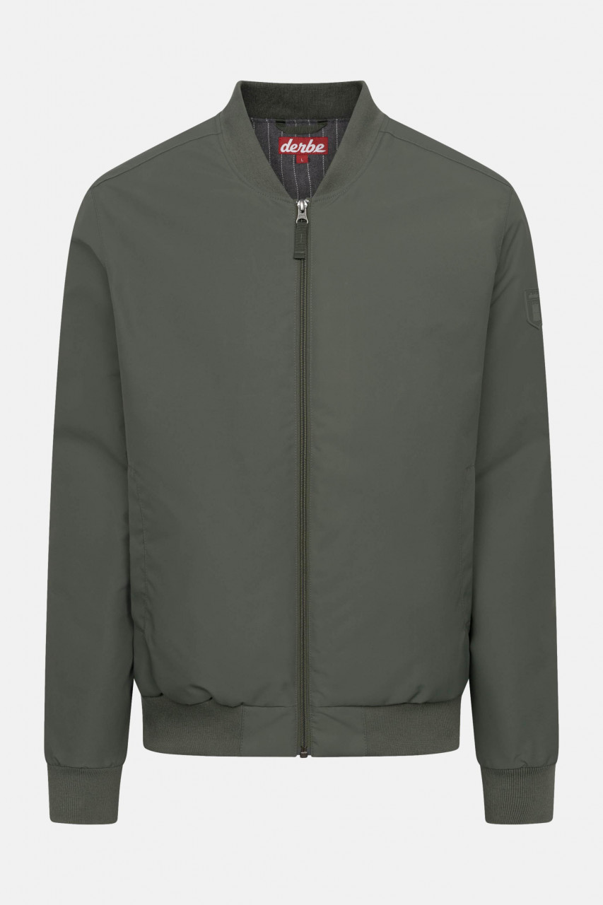 Derbe Übergangsjacke Blousholm Pinstripe Herren Oliv Grün