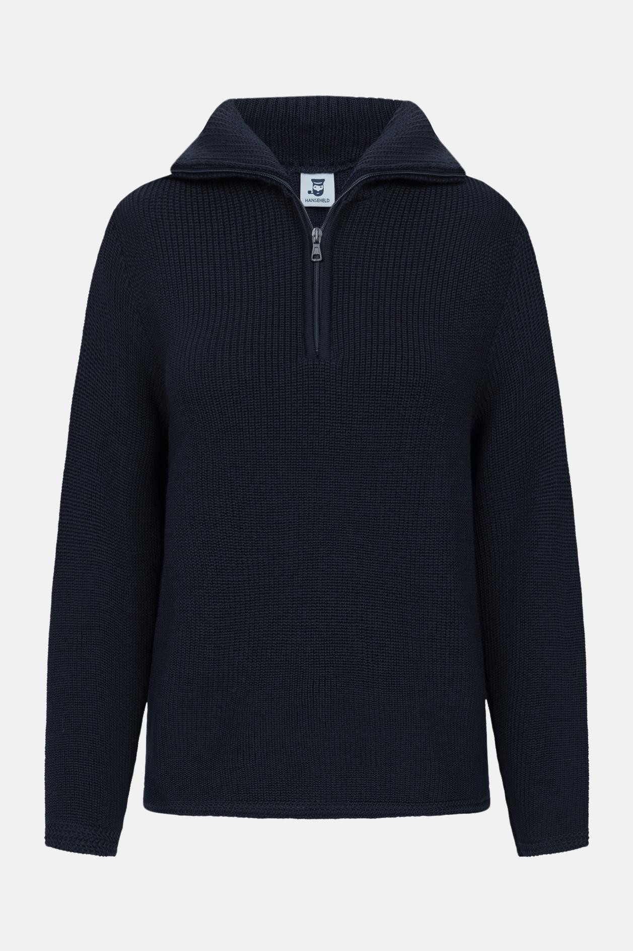 Troyer Wolle Marine-Blau für Damen von Hanseheld