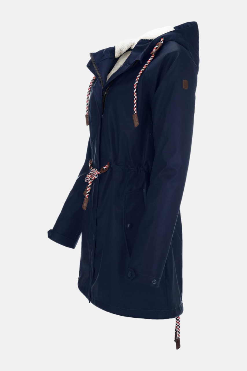 Damen Friesennerz Blau Teddy-Futter