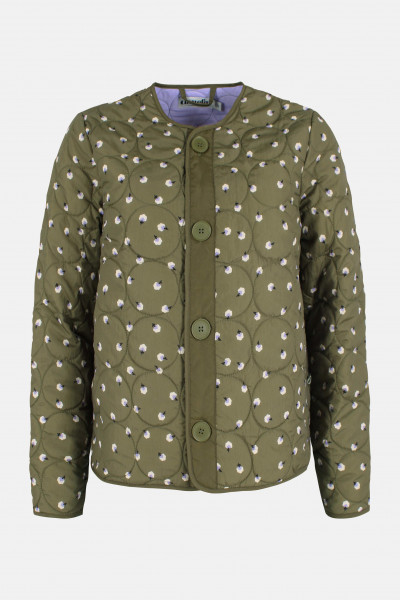 Danefae Daneland Steppjacke Oliv Grün Blumen Floral Übergangsjacke
