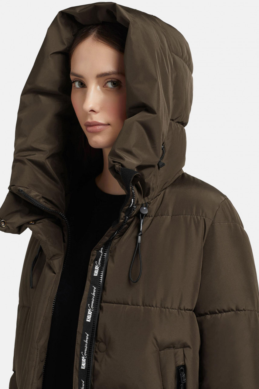 Khujo Soulani 3 Damen Wintermantel Oliv Grün