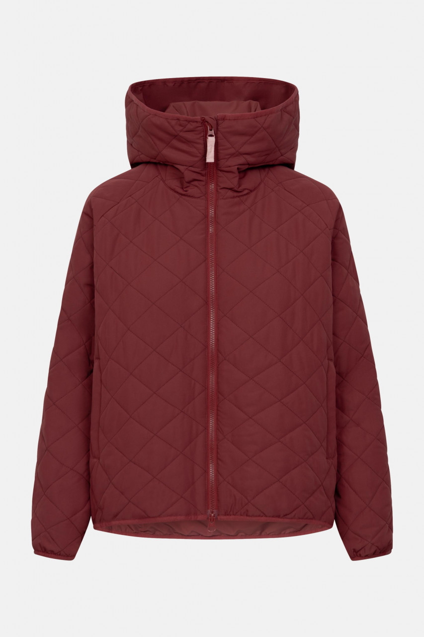 Derbe Übergangsjacke Quiltby Short Damen Rot Bordeaux Steppjacke