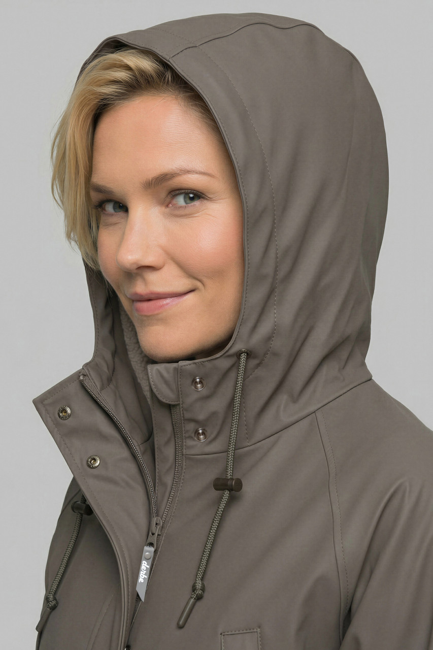 Derbe Regenjacke Friese Tildaholm Damen Braun Gefüttert