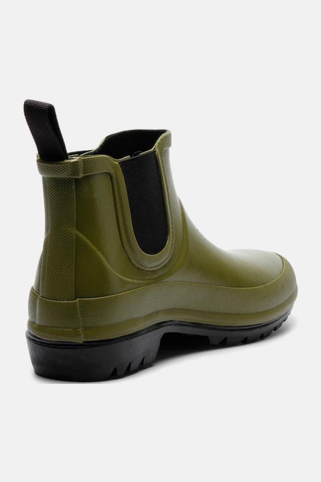 Grand Step Shoes Vickie Damen Gummistiefel Oliv Grün Chelsea