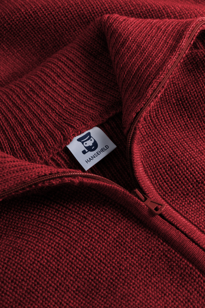 Troyer Hanseheld Wolle Herren Bordeaux