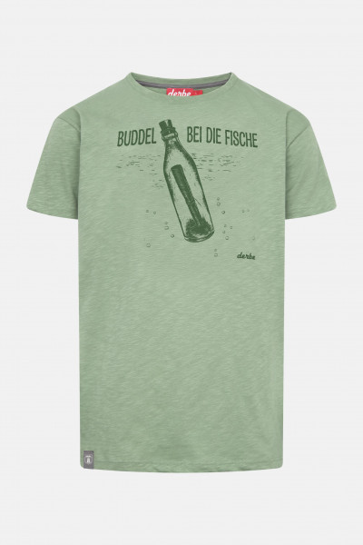 Derbe T-Shirt Fischbuddel Herren Grün Derbe T-Shirt Fischbuddel Herren Grün