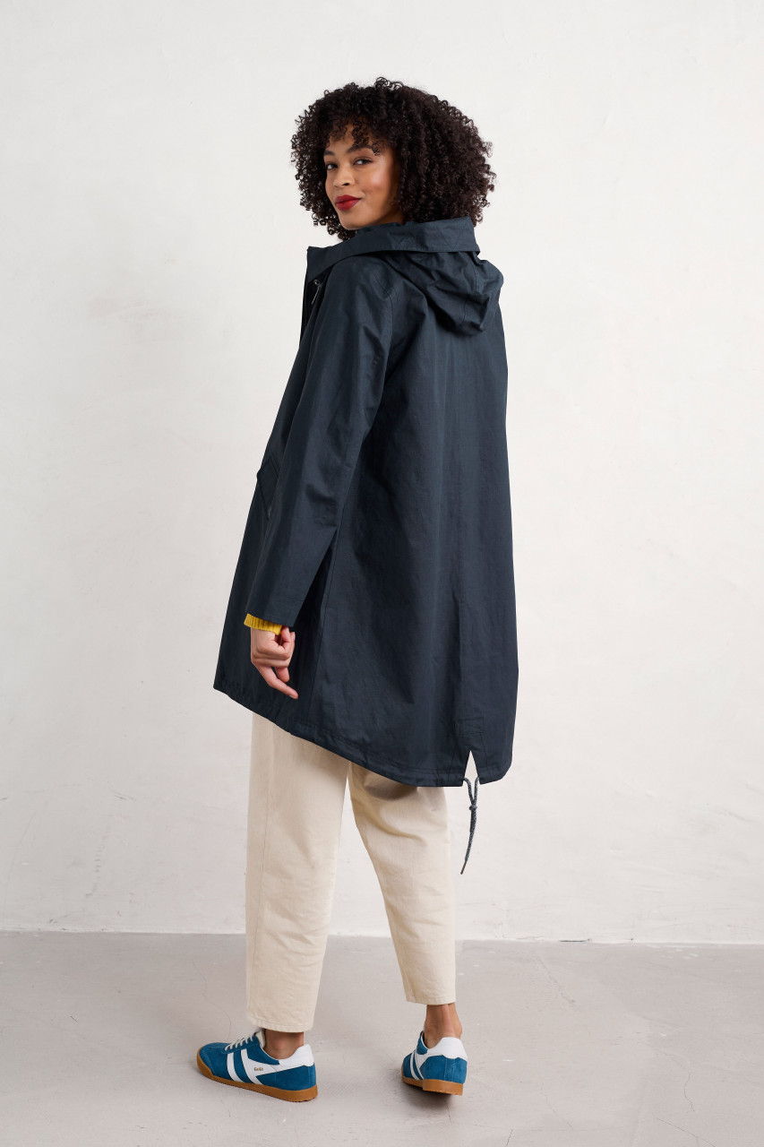 Seasalt Regenjacke Seafaring Coat Damen Dunkelblau Parka