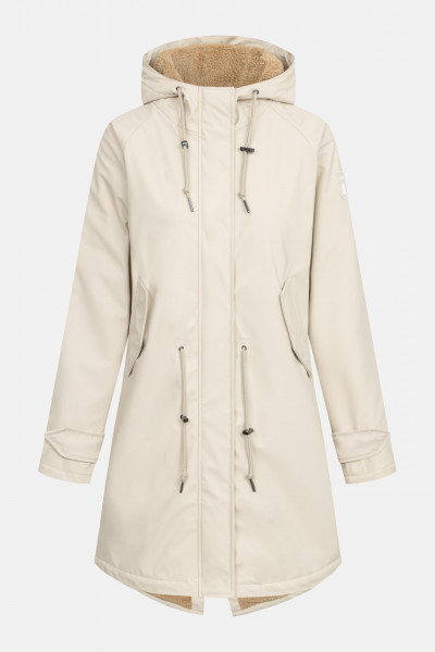 Derbe Regenjacke Friese Tidaholm Damen Beige Gefüttert
