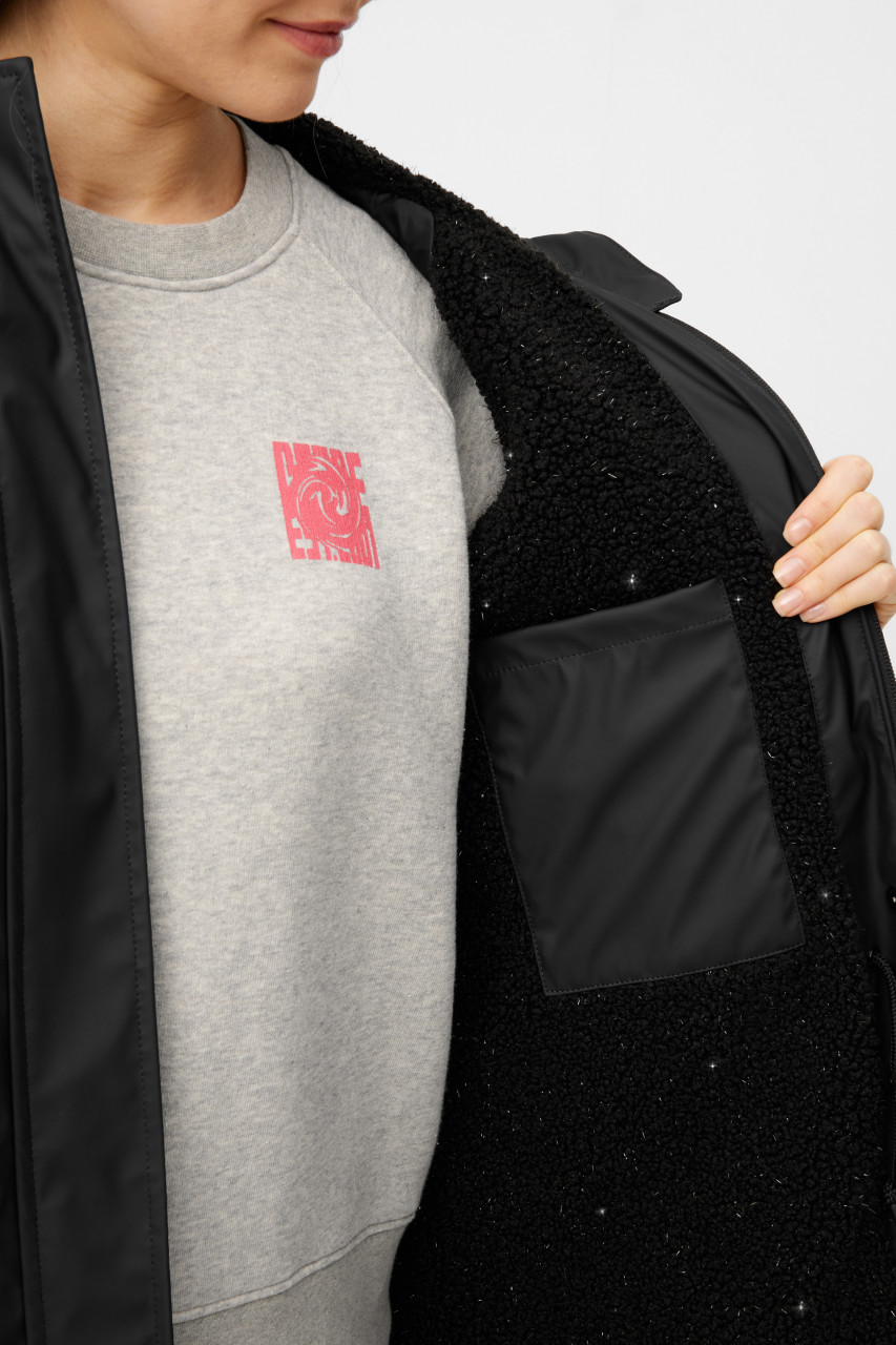 Derbe Regenjacke Friese Tildaholm Glitter Damen Schwarz Gefüttert Glitzer