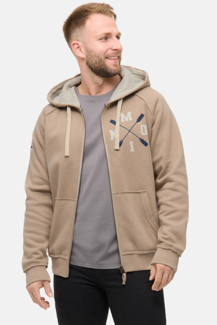 Derbe Sweatjacke Moin X Herren Beige Zip Hoodie GOTS
