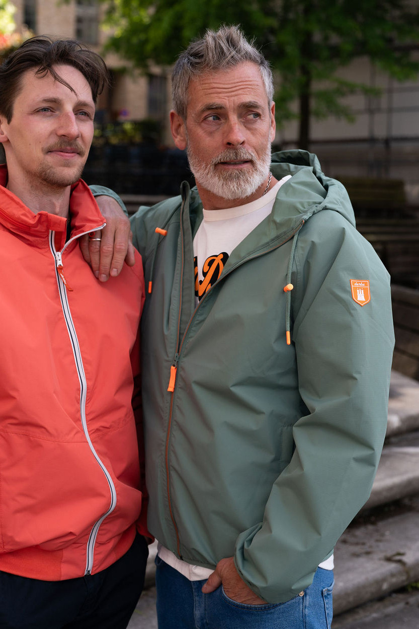 Derbe Regenjacke Packby Herren Grün Packbar