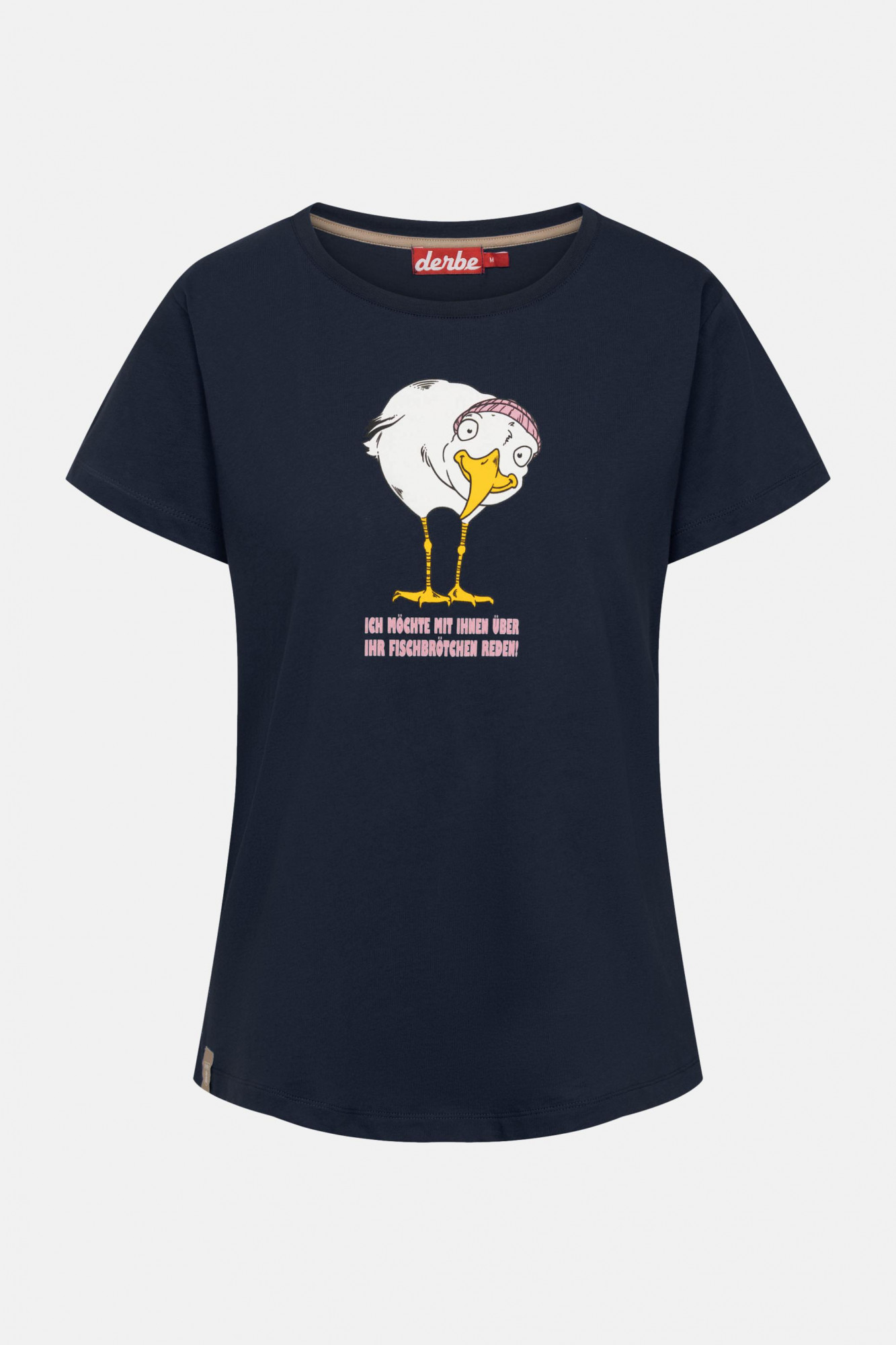 Derbe T-Shirt Brötchenmöwe Damen Dunkelblau GOTS Organic