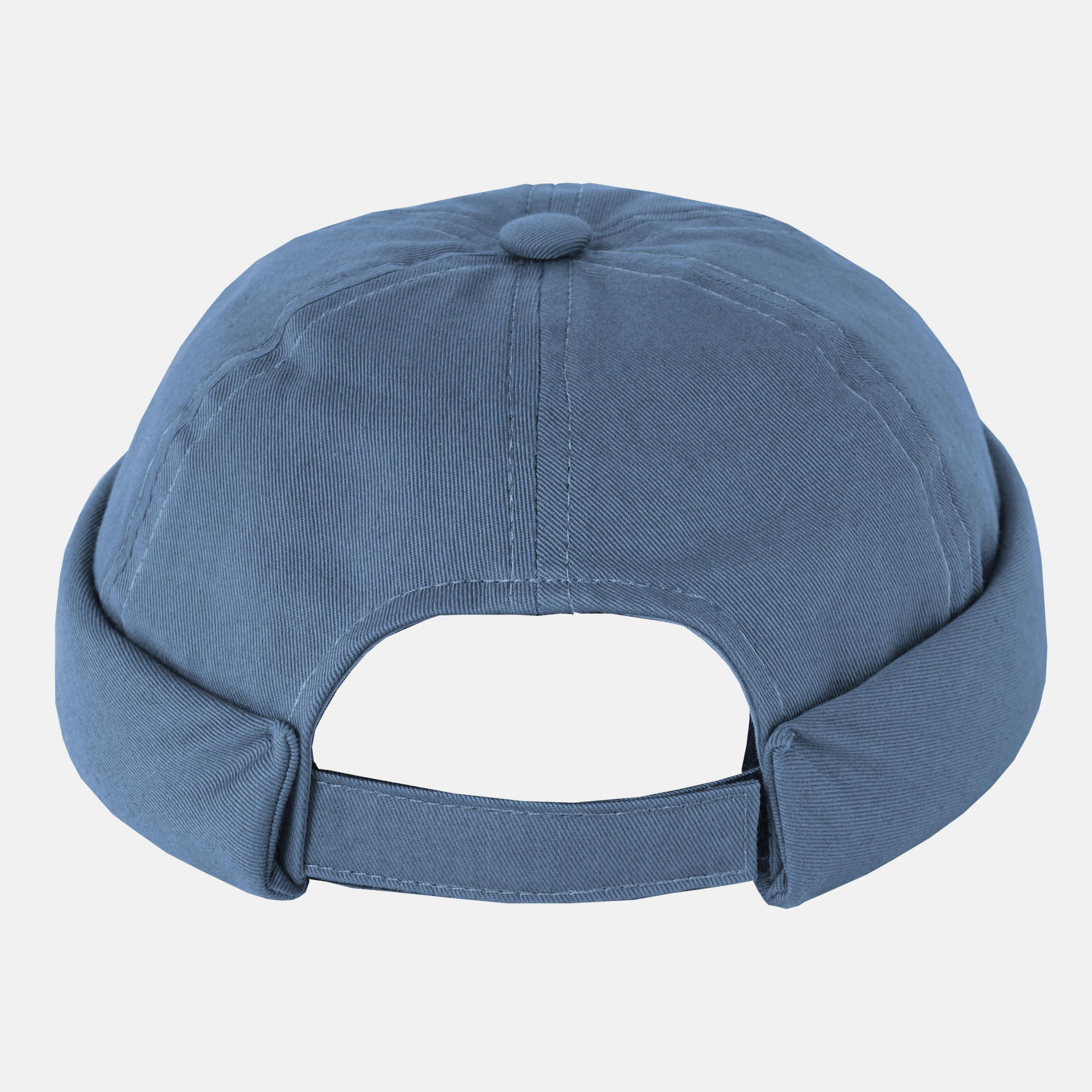 Hanseheld Docker Cap Baumwolle Jeans Blau Kurz Flach Fischermütze