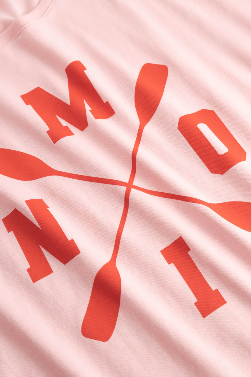 Derbe T-Shirt Moin X Damen Rosa Rot GOTS Organic