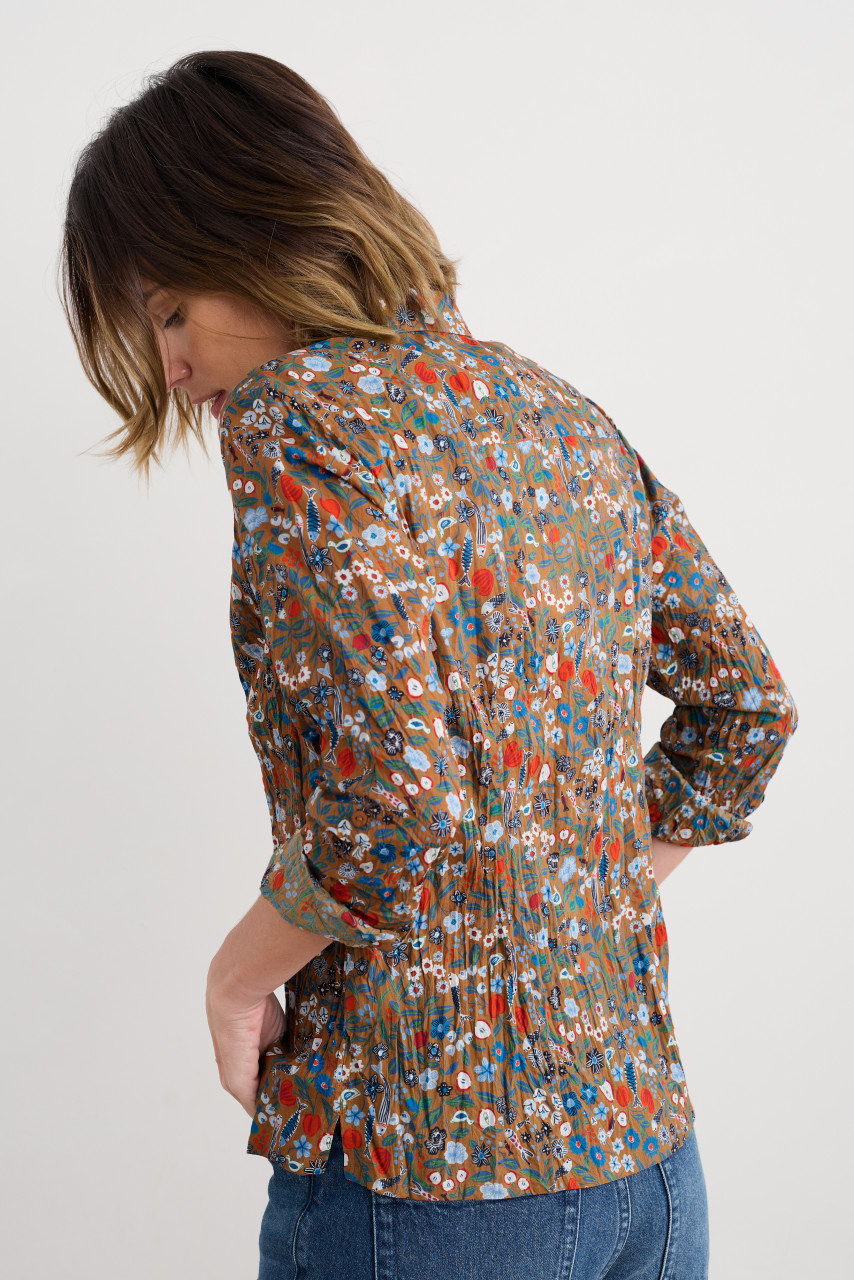 Seasalt Bluse Larissa Damen Braun Rot Blau Still Life Floral