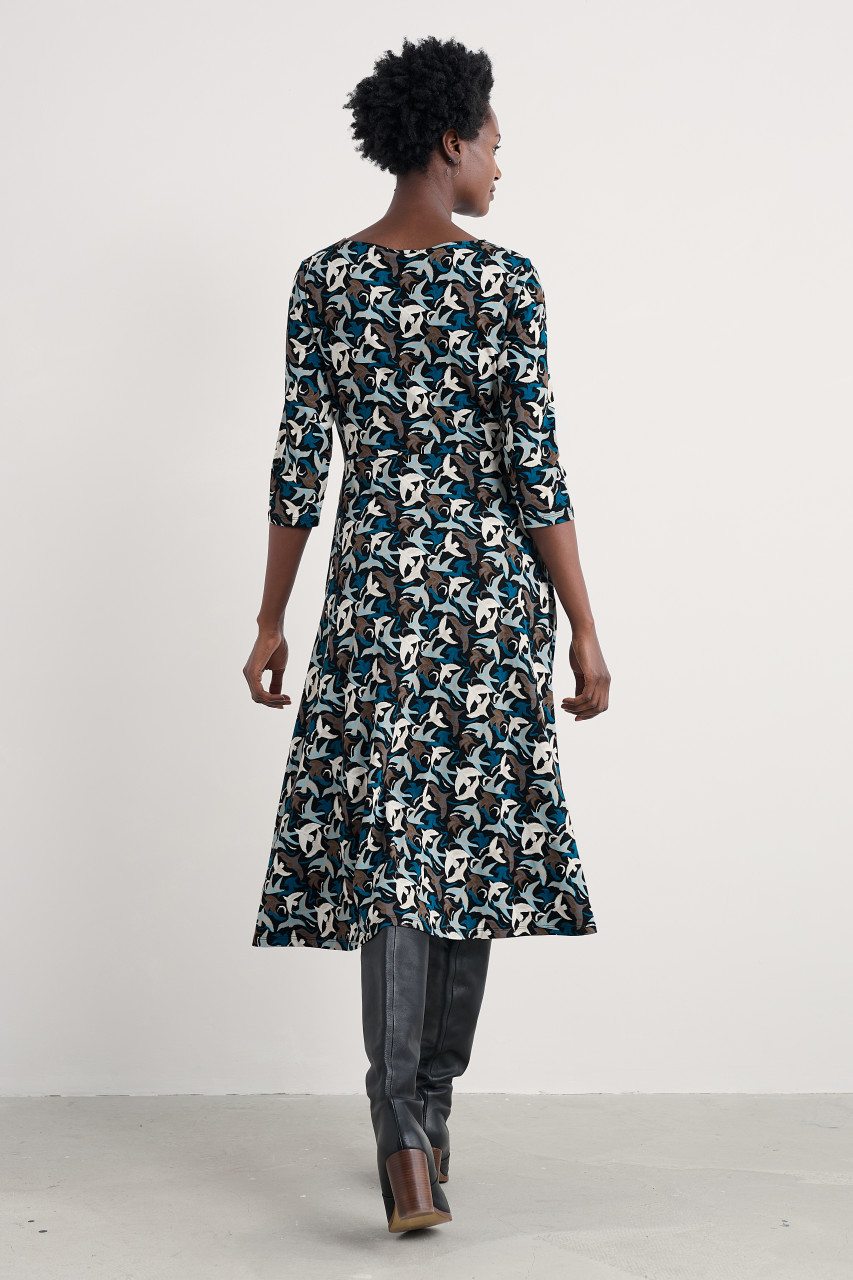 Seasalt Kleid Wild Bouquet Damen Blau Vogel Onyx