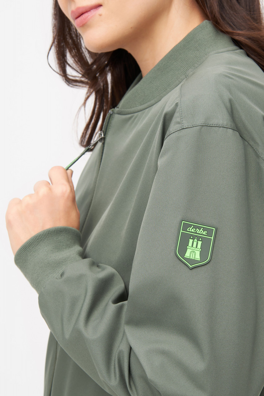 Derbe Bomberjacke Blousby Paisley Damen Oliv Grün Blouson