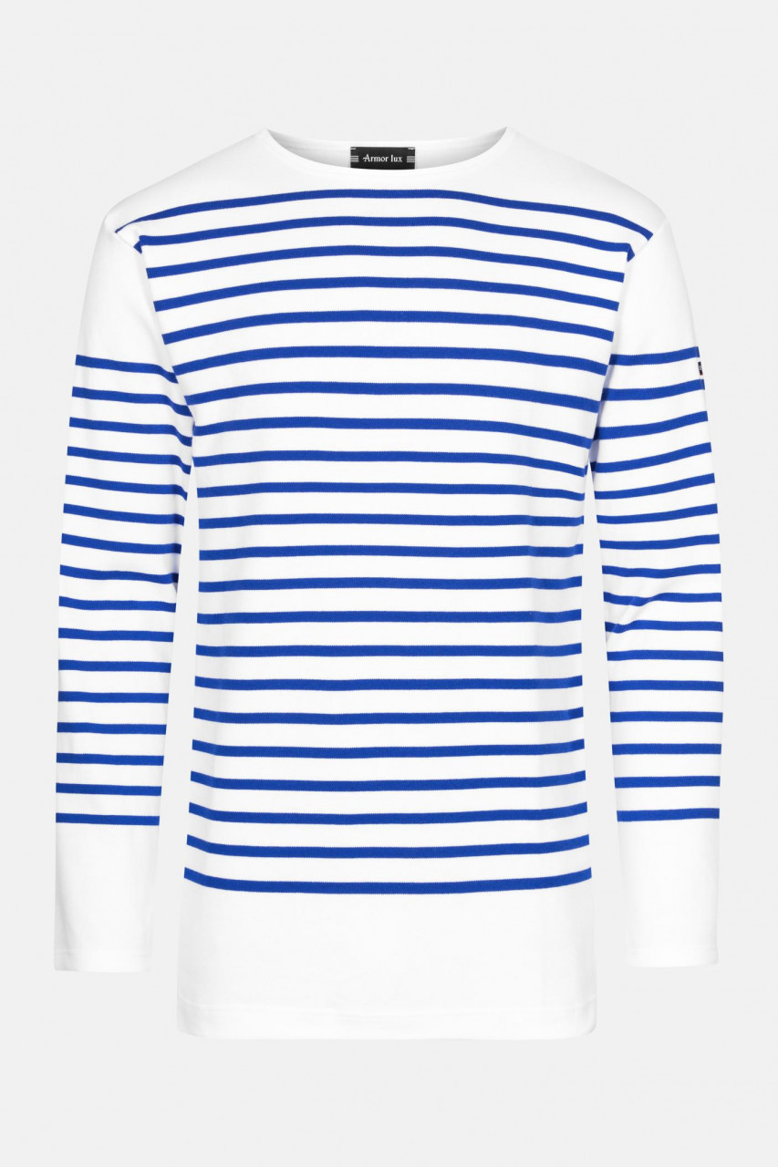 Matrosenshirt Amiral Weiß Blau Gestreift für Herren von Armor Lux