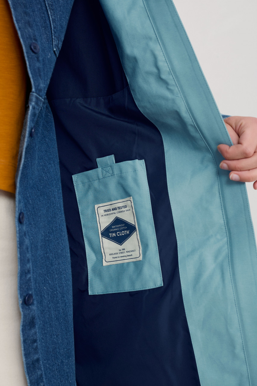 Detailbild von Regenjacke Coverack Coat Blau für Damen von Seasalt Cornwall