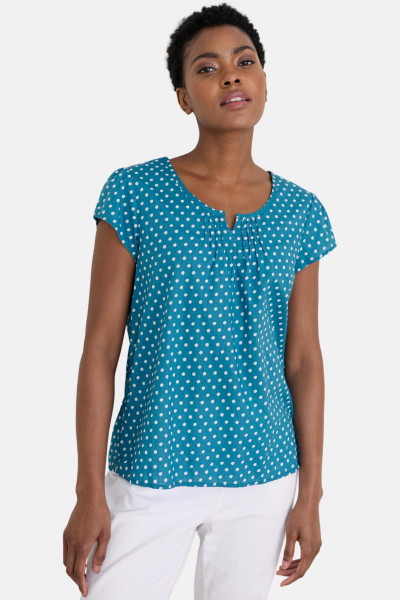 Seasalt Cornwall Garden Gate Top T-Shirt Bluse Polka Dot Blau Punkte Seasalt Cornwall Garden Gate Top T-Shirt Bluse Polka Dot Blau Punkte