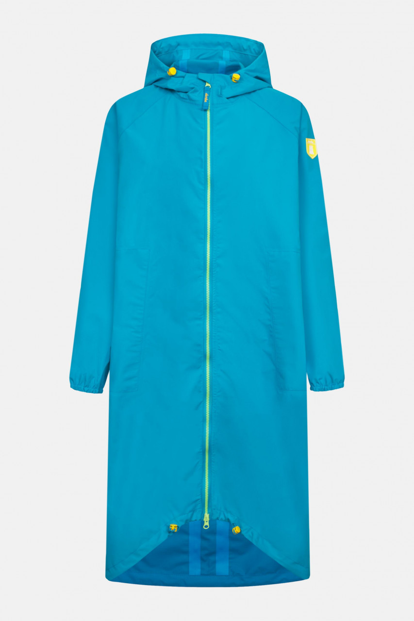 Derbe Regenjacke Kapby Damen Türkis Blau