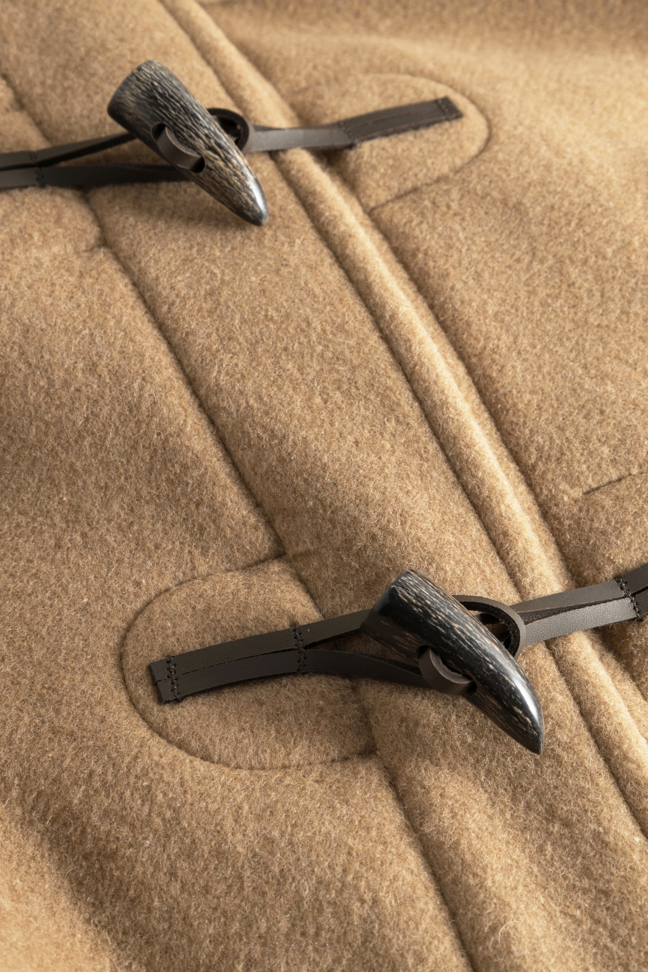 London Tradition Damen Dufflecoat Emily Camel Beige Wollmantel